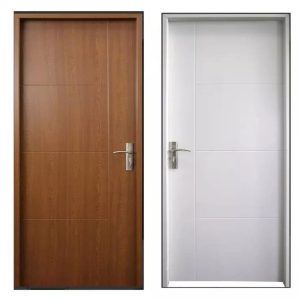 Puerta MDF interior blanca/marrón